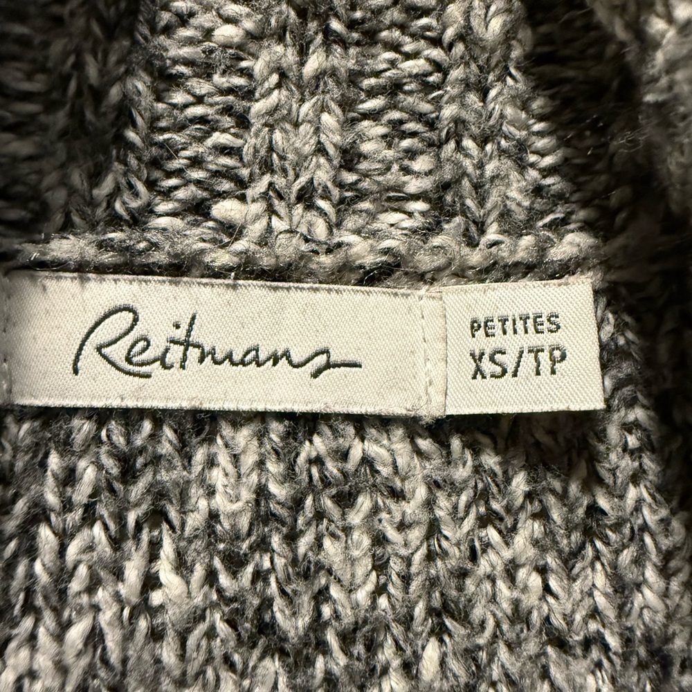 💸CLEARANCE 4/$15💸 Reitmans Petite Charcoal Oversized Cardigan - Picture 3 of 5